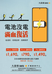 Read more about the article 電池沒電 滿血復活